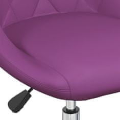 Vidaxl Otočná kancelárska stolička fialová umelá koža