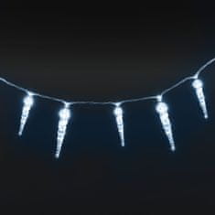 Vidaxl Vianočné svetelné cencúle 100 ks, studená biela, akryl
