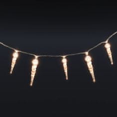 Vidaxl Vianočné svetelné cencúle 100 ks, teplá biela, akryl