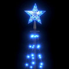 Vidaxl Vianočný stromček kužeľ modré svetlo 136 LED 70x240 cm