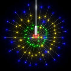Vidaxl Vonkajší vianočný LED ohňostroj, rôzne farby 20 cm, 140 LED