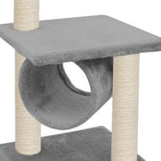 Vidaxl Škrabadlo pre mačky, sisalové stĺpiky 65 cm, sivé