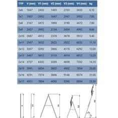 ELKOP Viacúčelový 2-dielny, výsuvný rebrík VHR Trend 2x10, Trend 2 x 10