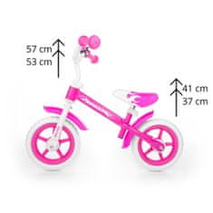 MILLY MALLY Detské odrážadlo bicykel Dragon pink