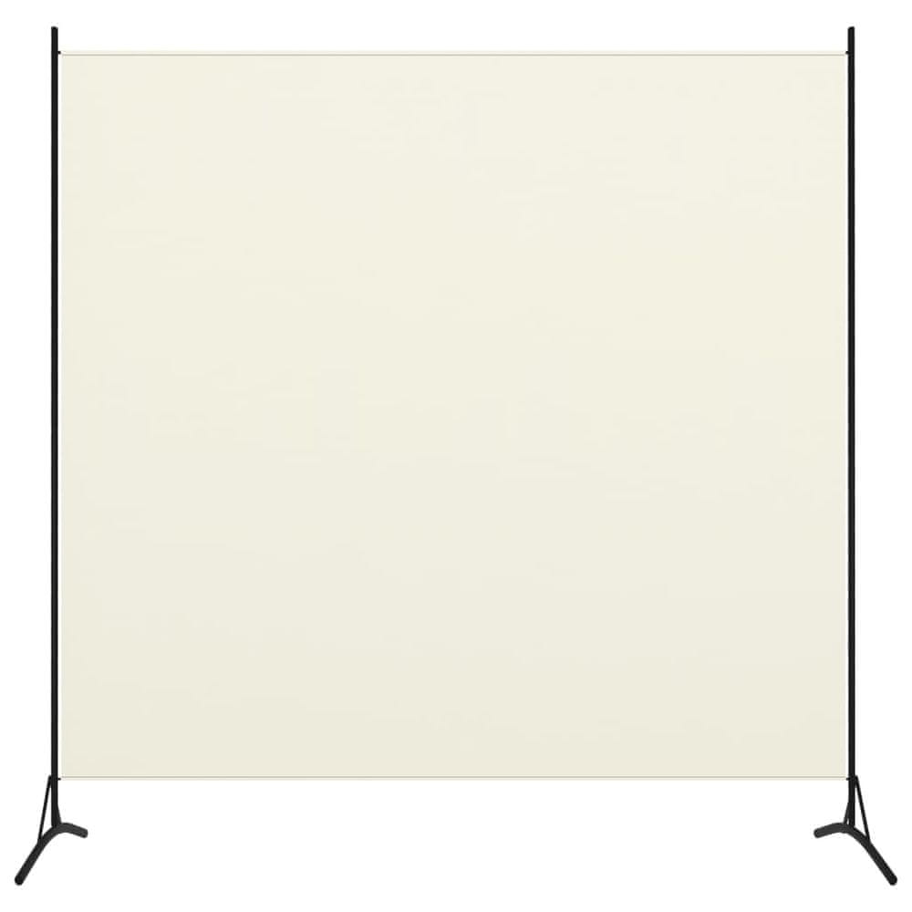Vidaxl Paraván s 1 panelom, krémovo biely 175x180 cm