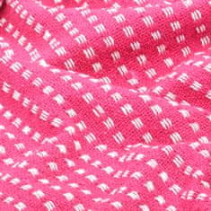 Vidaxl Deka, bavlnená, štvorčeky 160x210 cm, ružová