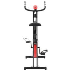 Vidaxl Magnetický rotopéd X-Bike s meraním pulzu, čierna a červená