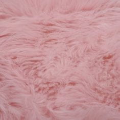 Vidaxl Koberec umelá ovčia koža ružová 60x90 cm