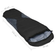 Vidaxl Ľahký detský spací vak čierny 670 g 10°C