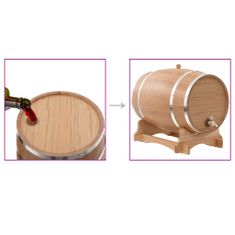 Vidaxl Sud na víno z dubového dreva s kohútikom 35 l