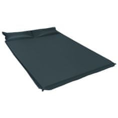 Vidaxl Nafukovací matrac s vankúšom tmavozelený 130x190 cm