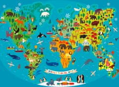 Ravensburger Zvieracia svetová mapa 150 dielikov