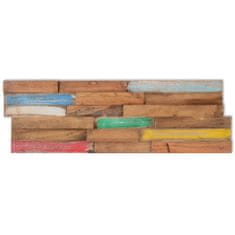 Vidaxl Nástenné obkladové panely 10 ks 1,03 m2 masívne tíkové drevo