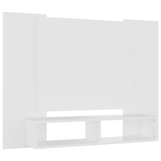 Vidaxl Nástenná TV skrinka biela 120x23,5x90 cm drevotrieska