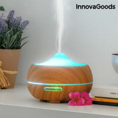 InnovaGoods Zvlhčovač vzduchu s arómodifuzérom, LED Wooden-Effect