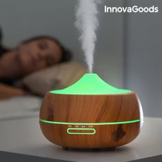 InnovaGoods Zvlhčovač vzduchu s arómodifuzérom, LED Wooden-Effect