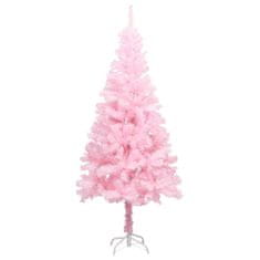 Vidaxl Umelý vianočný stromček s podstavcom ružový 150 cm PVC