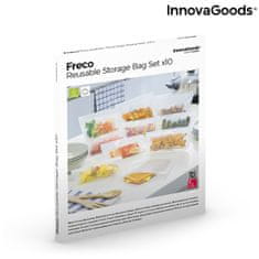 InnovaGoods Súprava znovu použiteľných vrecúšok na potraviny Freco, 10 ks