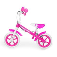 MILLY MALLY Detský bicykel Dragon s brzdou ružový