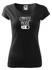 Fenomeno Dámske tričko Coffee mode on - Čierne Veľkosť: XL