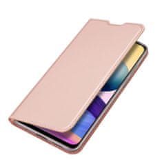 Dux Ducis Skin Pro knižkové kožené puzdro na Xiaomi Redmi Note 10 5G / Poco M3 Pro, ružové