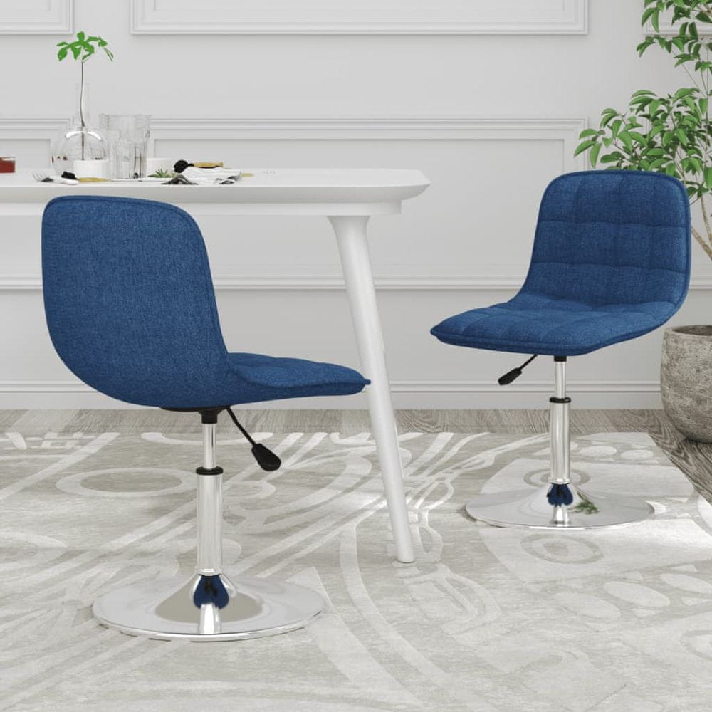 Petromila vidaXL Otočné jedálenské stoličky 2 ks modré látkové