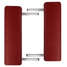 Vidaxl Červený skladací masážny stôl, 2 zóny, hliníkový rám