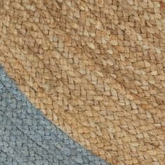 Vidaxl Ručne vyrobený jutový koberec s olivovo-zelenými okrajmi 150 cm