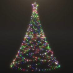 Vidaxl Vianočný stromček s kovovou tyčou 1400 LED diód farebný 5 m