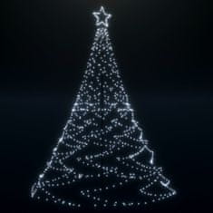 Vidaxl Vianočný stromček s kovovou tyčou 500 LED diód biely 3 m