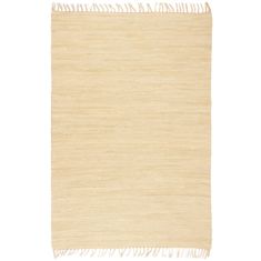 Vidaxl Ručne tkaný koberec Chindi, bavlna 120x170 cm, krémový