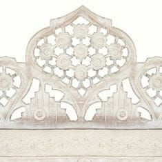 Vidaxl Ručne vyrezávaný 4-panelový paraván biely 160x165 cm mangovníkový masív