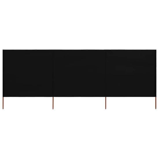 Petromila vidaXL 3-panelová zábrana proti vetru látková 400x160 cm čierna