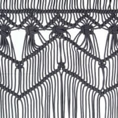 Petromila vidaXL Záclona macrame antracitová 140x240 cm bavlna