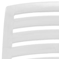 Vidaxl Skladacie plážové stoličky 4 ks biele plastové