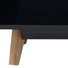 Vidaxl Lesklá skrinka z MDF, 160x40x70 cm, čierna