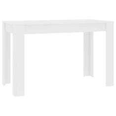 Vidaxl Jedálenský stôl biely 120x60x76 cm drevotrieska