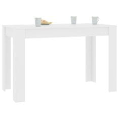 Vidaxl Jedálenský stôl biely 120x60x76 cm drevotrieska