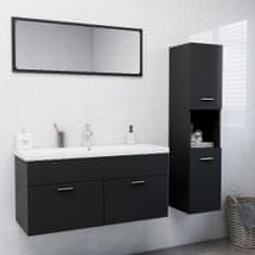Vidaxl Súprava kúpeľňového nábytku sivá drevotrieska