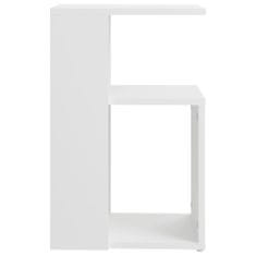 Vidaxl Príručný stolík biely 36x30x56 cm drevotrieska