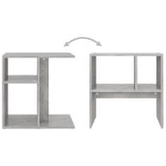 Vidaxl Príručný stolík betónovo-sivý 50x30x50 cm drevotrieska
