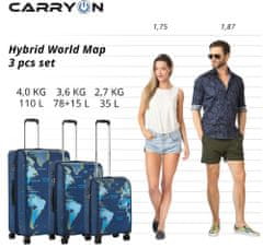 CARRY ON Sada kufrov Hybrid World Map 3-set