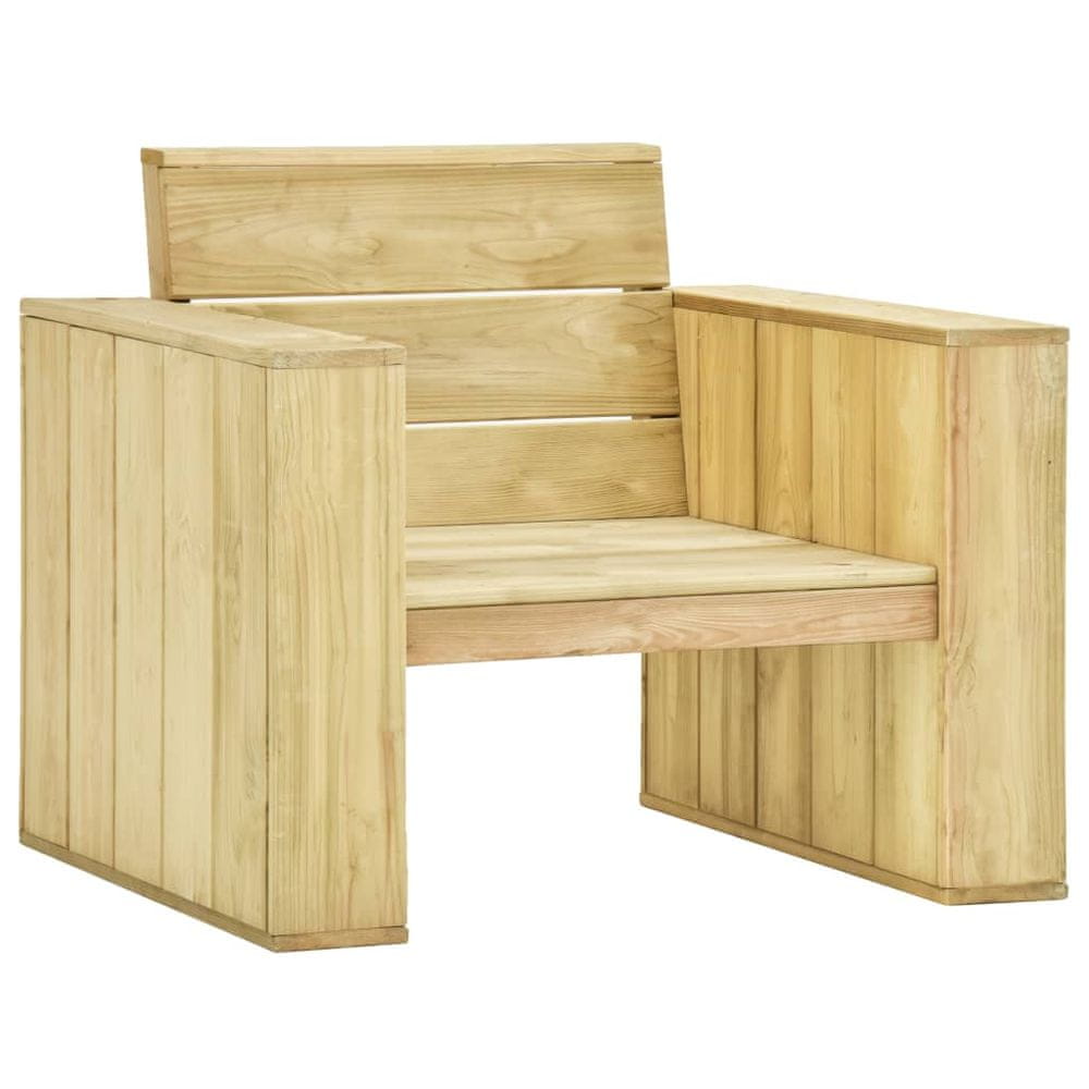 Petromila vidaXL Záhradná stolička 89x76x76 cm, impregnovaná borovica