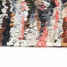 Vidaxl Ručne tkaný Chindi koberec viacfarebný 190x280 cm kožený