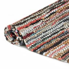 Vidaxl Ručne tkaný Chindi koberec viacfarebný 190x280 cm kožený