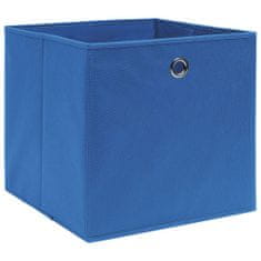 Greatstore Úložné boxy 10 ks, netkaná textília 28x28x28 cm, modré