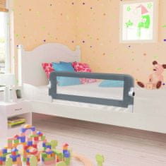Vidaxl Zábrana na detskú posteľ, sivá 102x42 cm, polyester