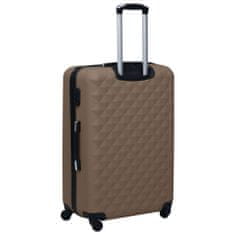 Vidaxl Cestovný kufor s tvrdým krytom hnedý ABS