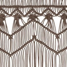 Petromila vidaXL Záclona macrame sivohnedá 140x240 cm bavlna
