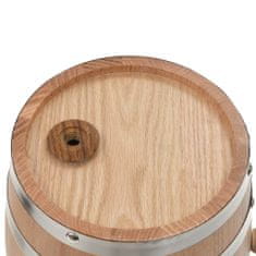 Vidaxl Sud na víno s kohútikom masívne dubové drevo 6 l